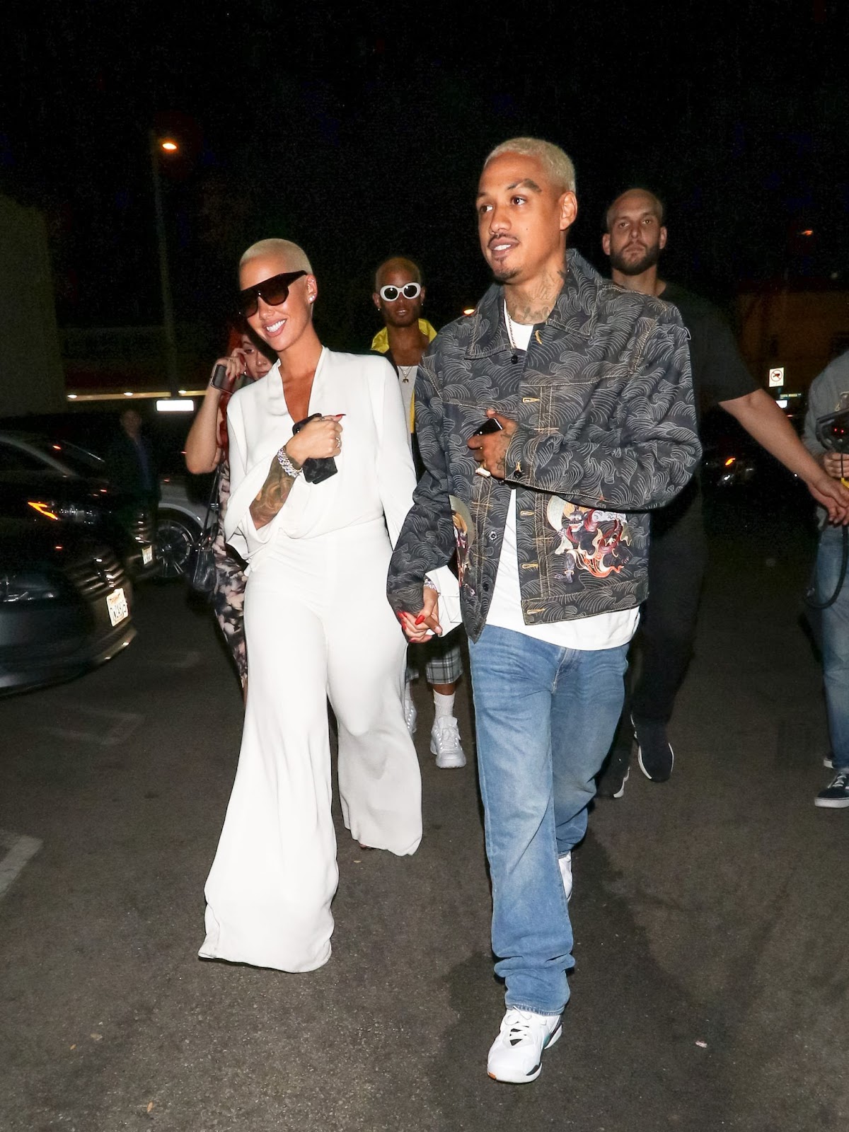 Amber Rose y Alexander "AE" Edwards vistos el 21 de octubre de 2018, en Los Ángeles, California | Fuente: Getty Images