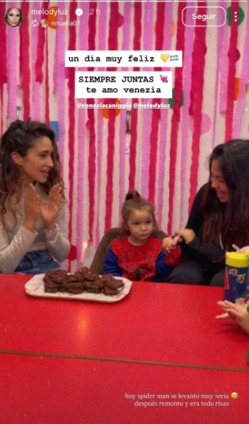 El festejo en el jardín por los 3 años de Venezia Caniggia. | Foto: instagram.com/melodyluz
