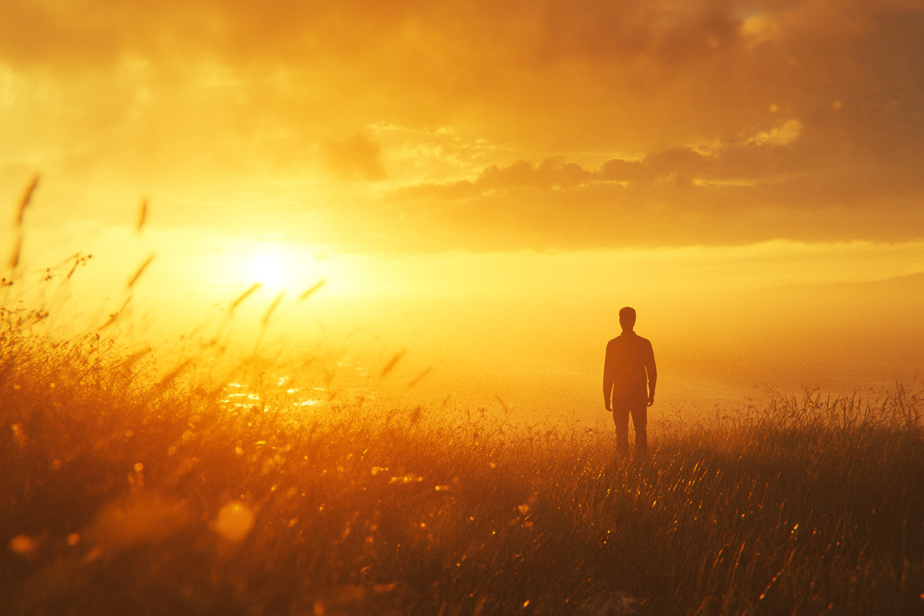 La silueta de un hombre | Fuente: Midjourney