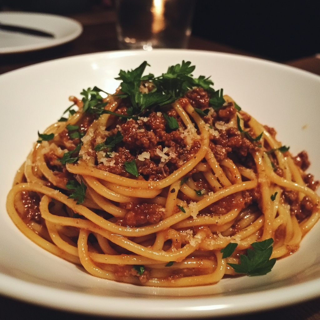 Un plato de pasta | Fuente: Midjourney