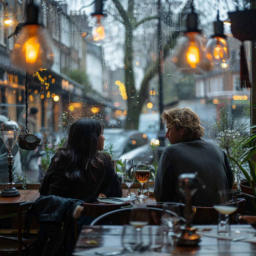 Úrsula cenando con un hombre más joven | Fuente: Midjourney