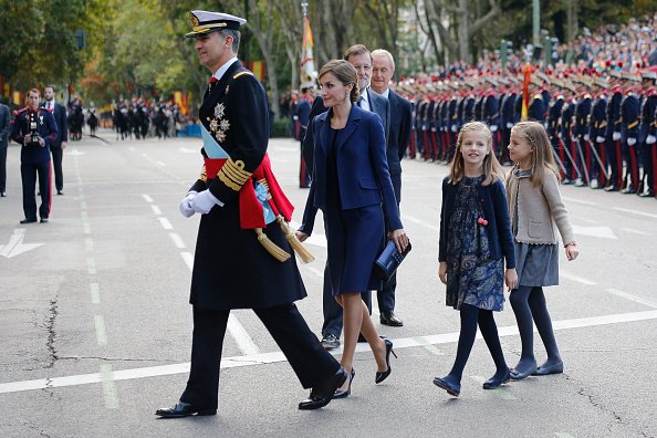 Las Princesas el Día Nacional de España en Madrid, España, el 12 de octubre de 2015. │ Foto: Getty Images.