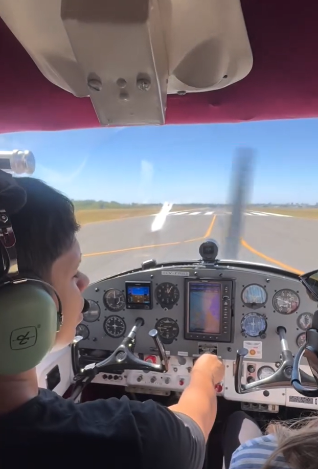 Lucio durante una práctica de vuelo | Fuente: Instagram/josemariamuscari