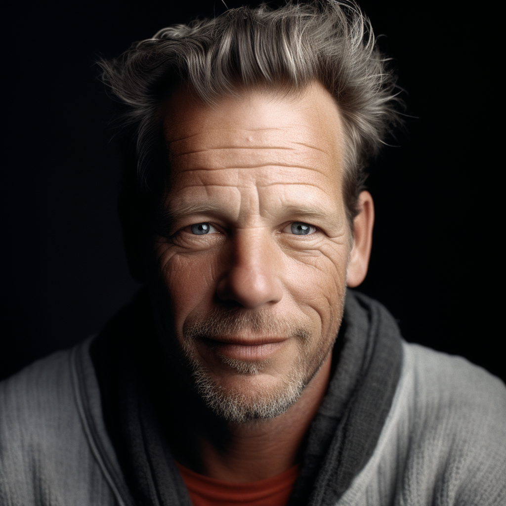 Imagen generada por IA de Mickey Rourke | Fuente: Midjourney