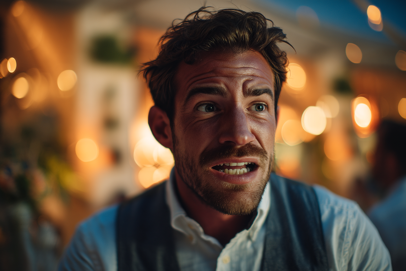 Un hombre hablando | Fuente: Midjourney