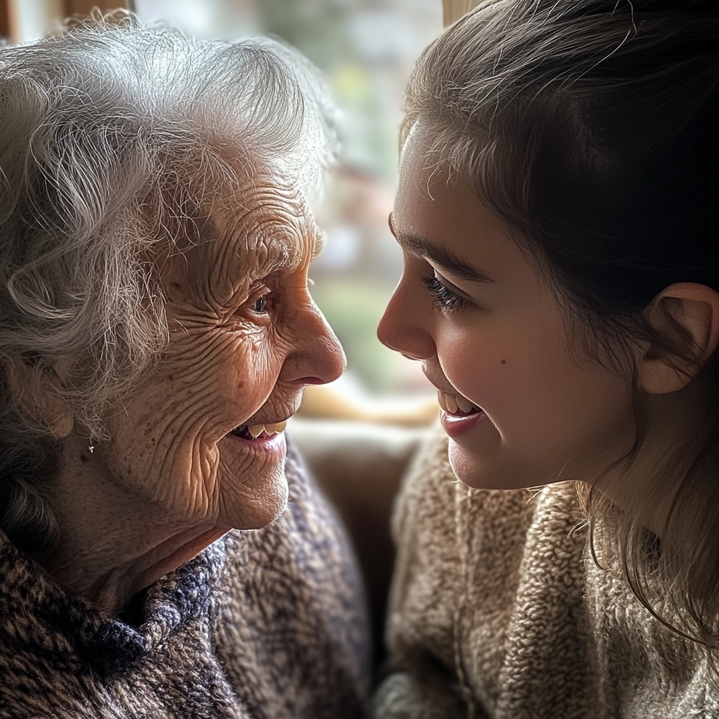 Una mujer hablando con su suegra | Fuente: Midjourney