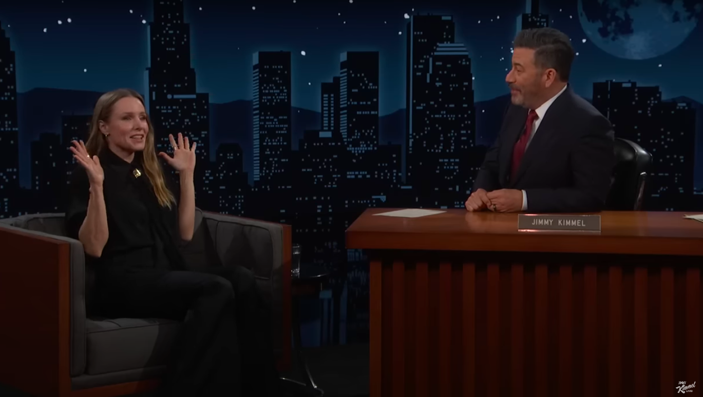 Kristen Bell y Jimmy Kimmel | Fuente: YouTube/Jimmy Kimmel Live