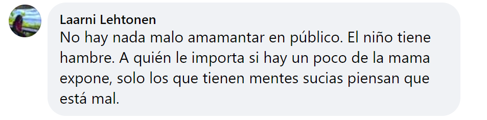 Comentario en un post de Facebook del Daily Mail sobre la historia de la lactancia pública de Nicolle Blackman el 19 de septiembre de 2017 | Foto: Facebook/Daily Mail