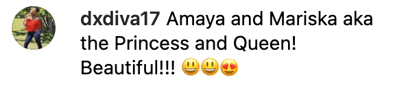 "Amaya y Mariska, alias, la princesa y la reina más hermosas 😃😃😍" | Comenta sobre la hija de Mariska Hargitay. | Foto: instagram.com/therealmariskahargitay/