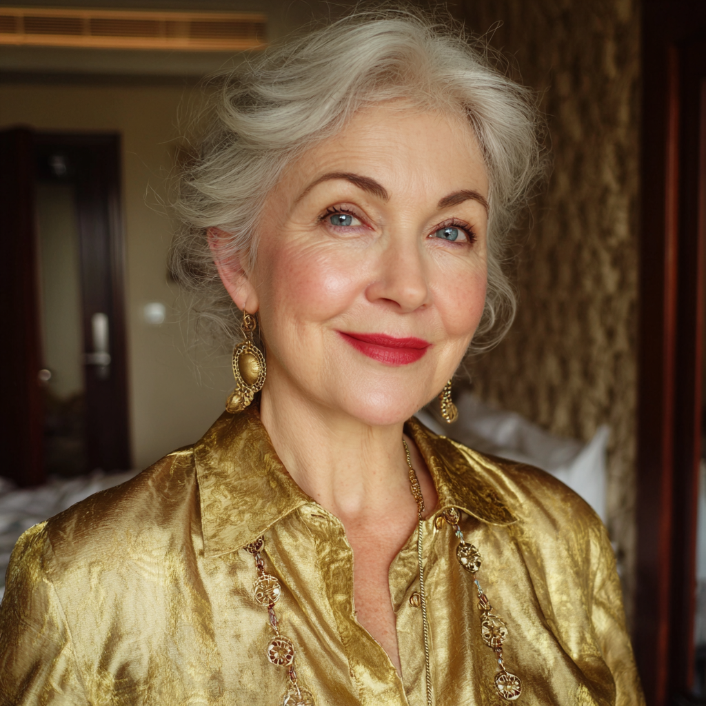 Una mujer mayor sonriente | Fuente: Midjourney