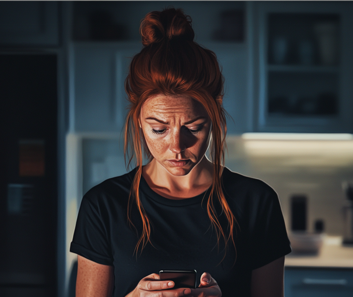 Una mujer utilizando su teléfono | Fuente: Midjourney