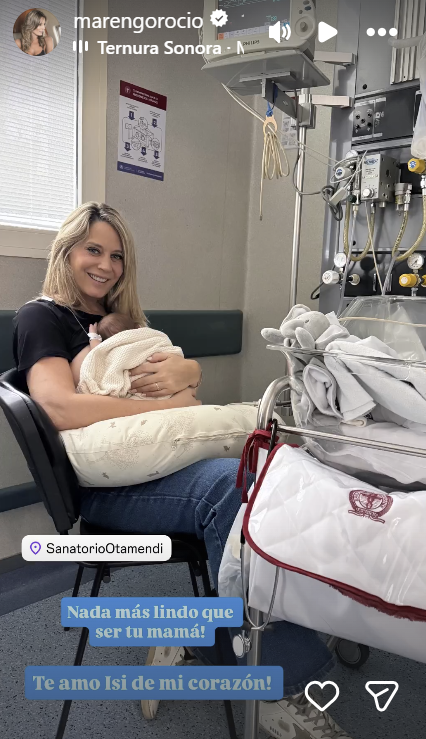 Rocío Marengo con Isidro. | Foto: instagram.com/marengorocio