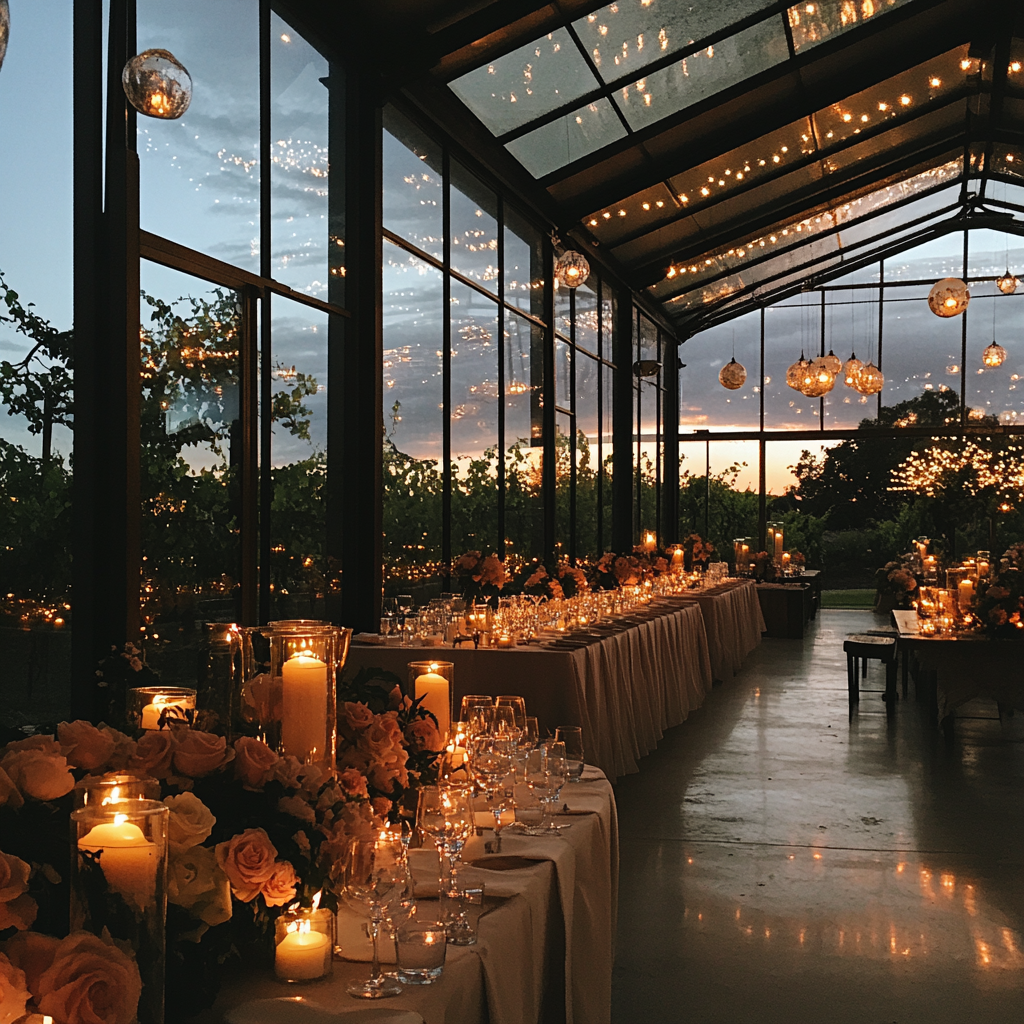 El interior de un hermoso lugar de bodas | Fuente: Midjourney