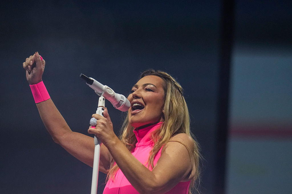 La cantante de La Oreja de Van Gogh, Amaia Montero, durante su concierto, en el Bizkaia Arena BEC, el 9 de mayo de 2026, en Bilbao, Vizcaya, País Vasco, España. | Fuente: Getty Images