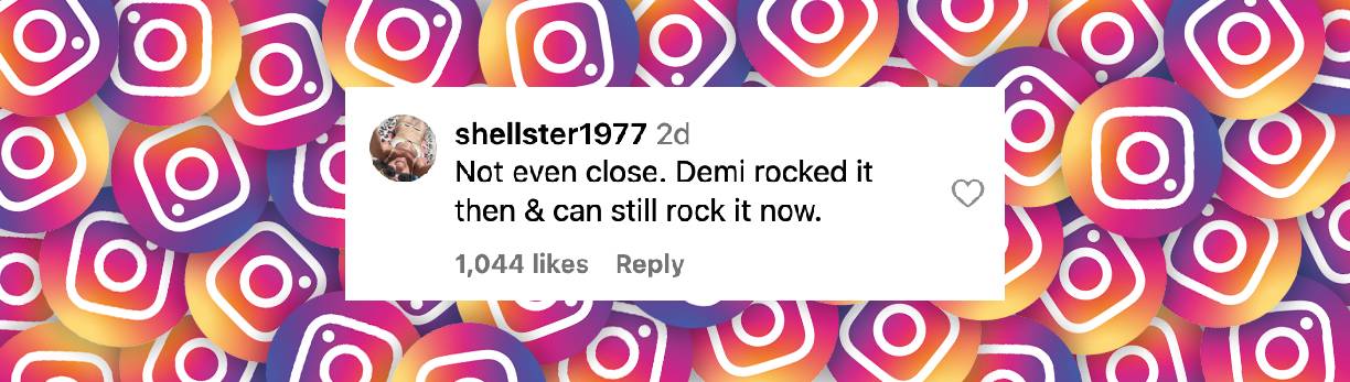 Comentario de un internauta sobre la foto de Rumer Willis y Demi Moore, publicada el 9 de marzo de 2025: "Ni parecida. Demi se lució entonces y todavía puede hacerlo". | Fuente: Instagram/people