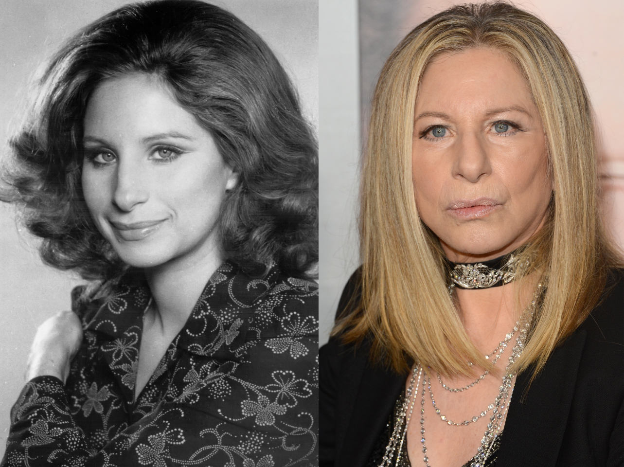 Barbara Streisand, circa 1980 | Barbara Streisand in 2012 | Fuente: Getty Images