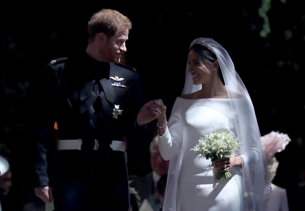 El príncipe Harry y Meghan Markle en su boda en la Capilla de San Jorge del Castillo de Windsor el 19 de mayo de 2018. | Foto: Getty Images