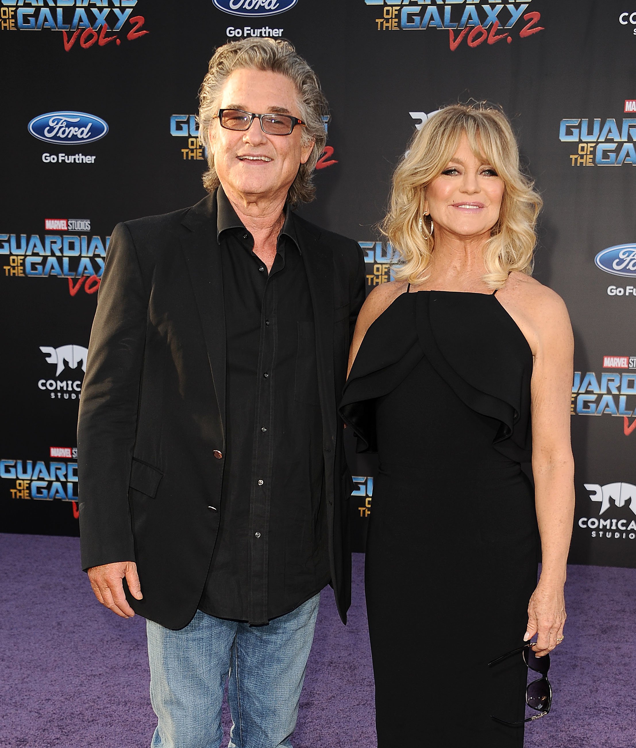 Kurt Russell y la actriz Goldie Hawn asisten al estreno de "Guardianes de la Galaxia Vol. 2", el 19 de abril de 2017. | Foto: Getty Images