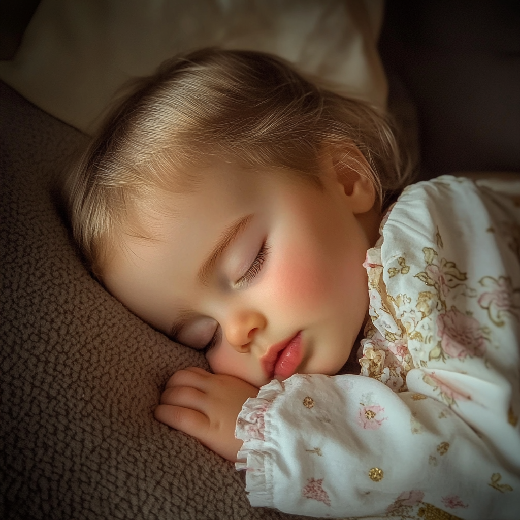 Una niña durmiendo | Fuente: Midjourney