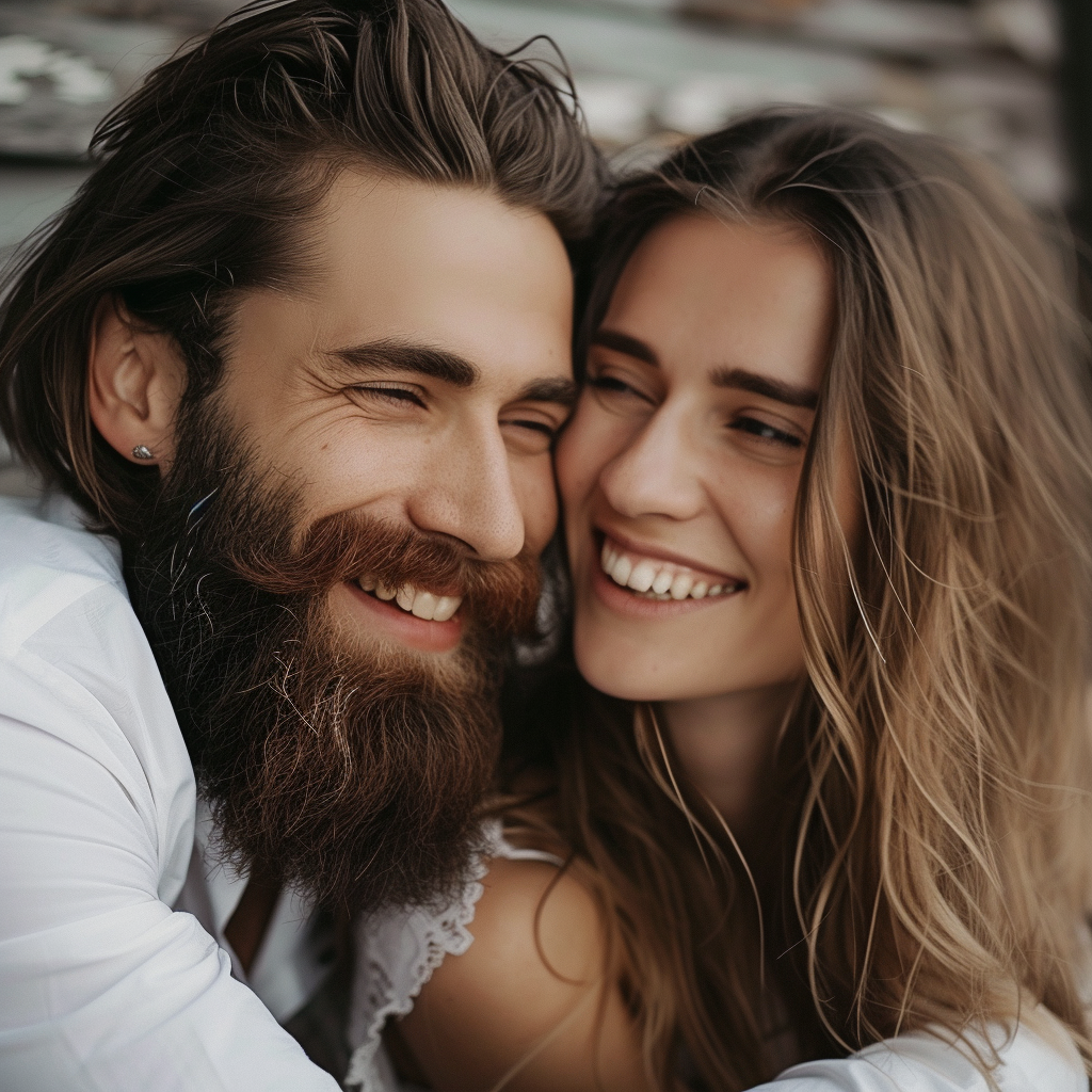 Una pareja feliz | Fuente: Midjourney