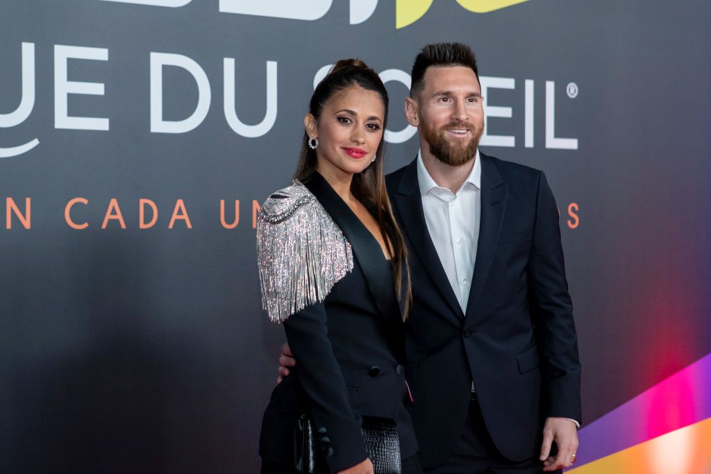 Lionel Messi y Antonella Rocuzzo en octubre de 2019 en Barcelona, España. | Foto: Getty Images