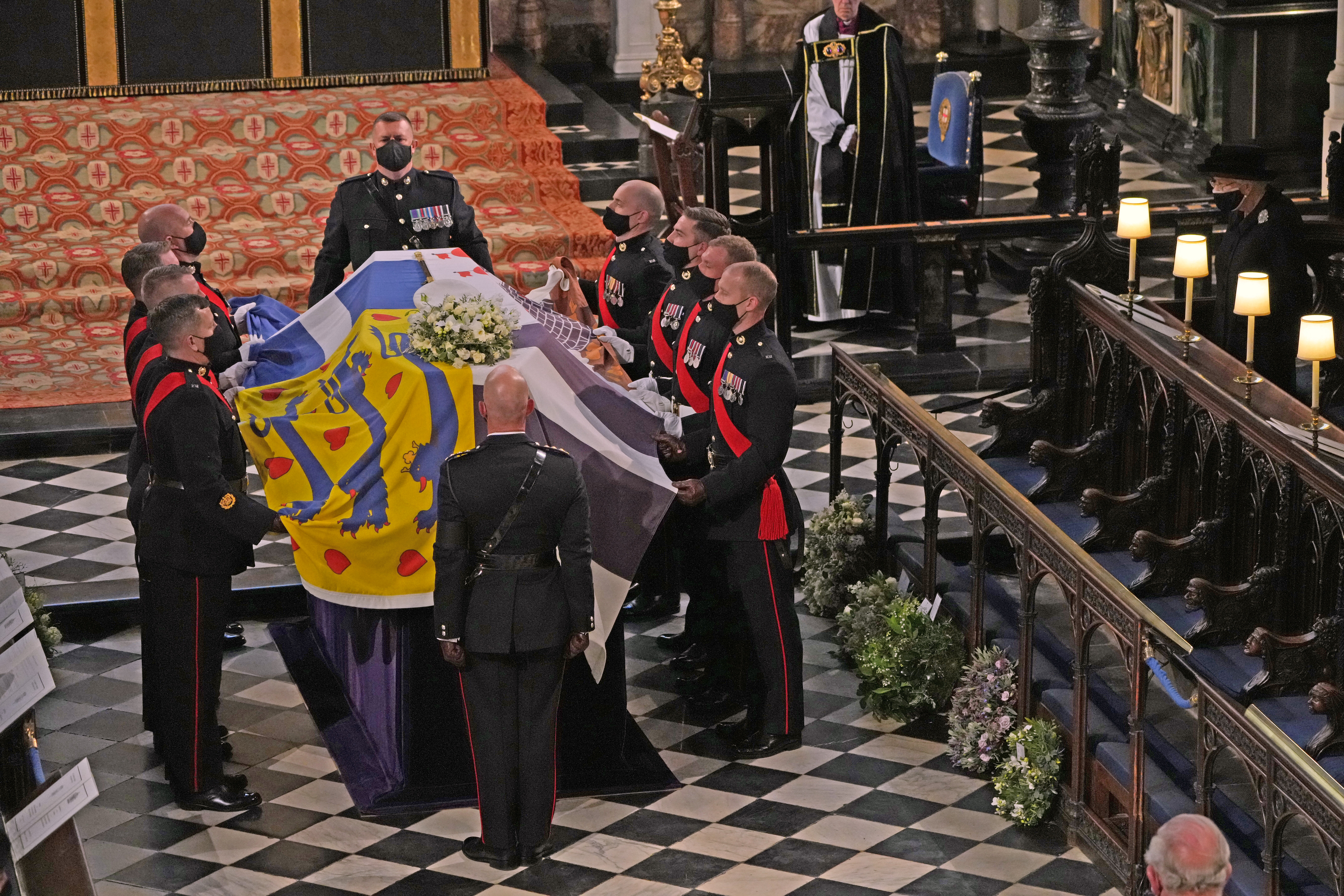 Funeral del príncipe Philip, Duque de Edimburgo, en el Castillo de Windsor el 17 de abril de 2021 | Foto: Getty Images