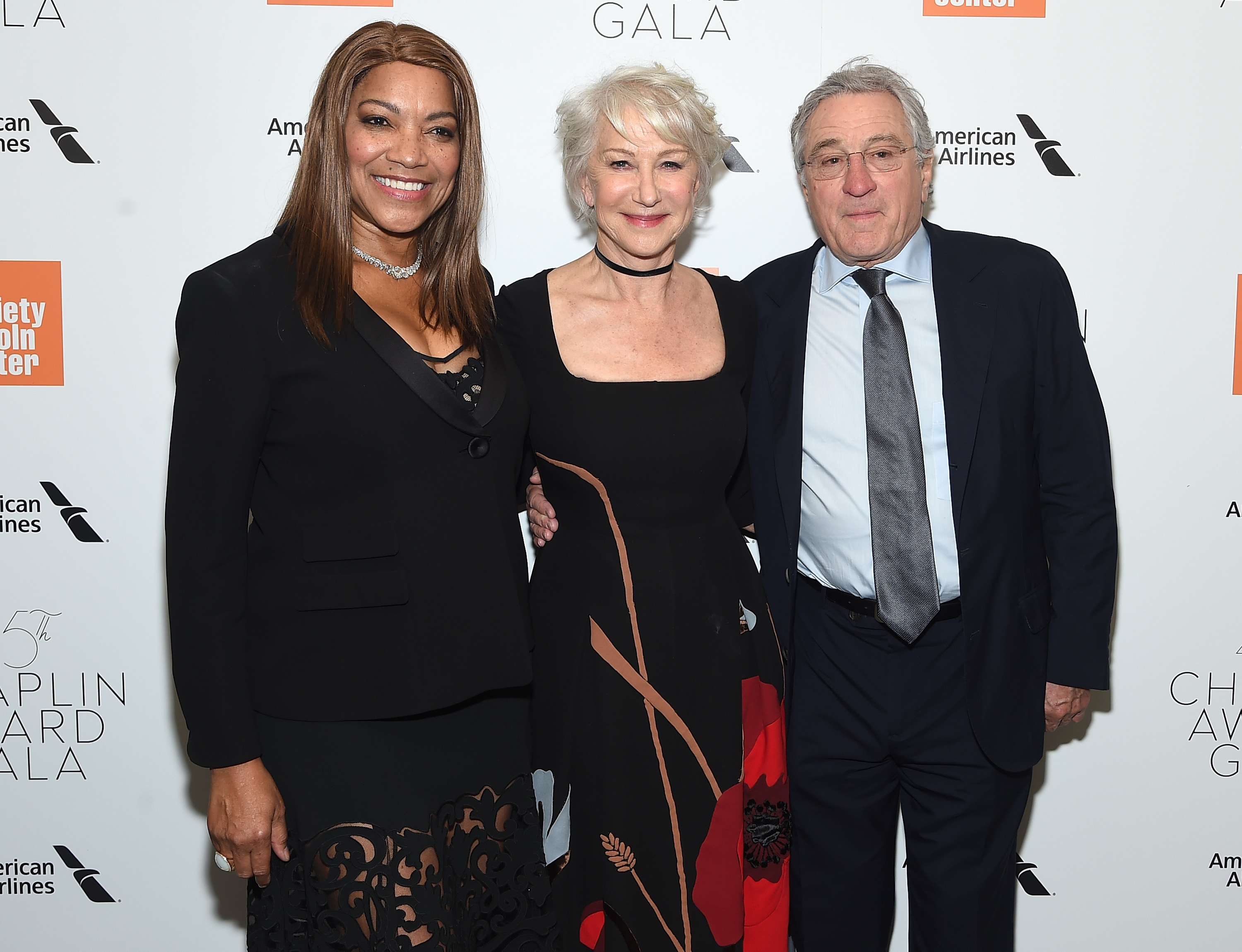 Grace Hightower, Helen Mirren y Robert De Niro en la 45ª Gala de los Premios Chaplin el 30 de abril de 2018, en Nueva York | Fuente: Getty Images