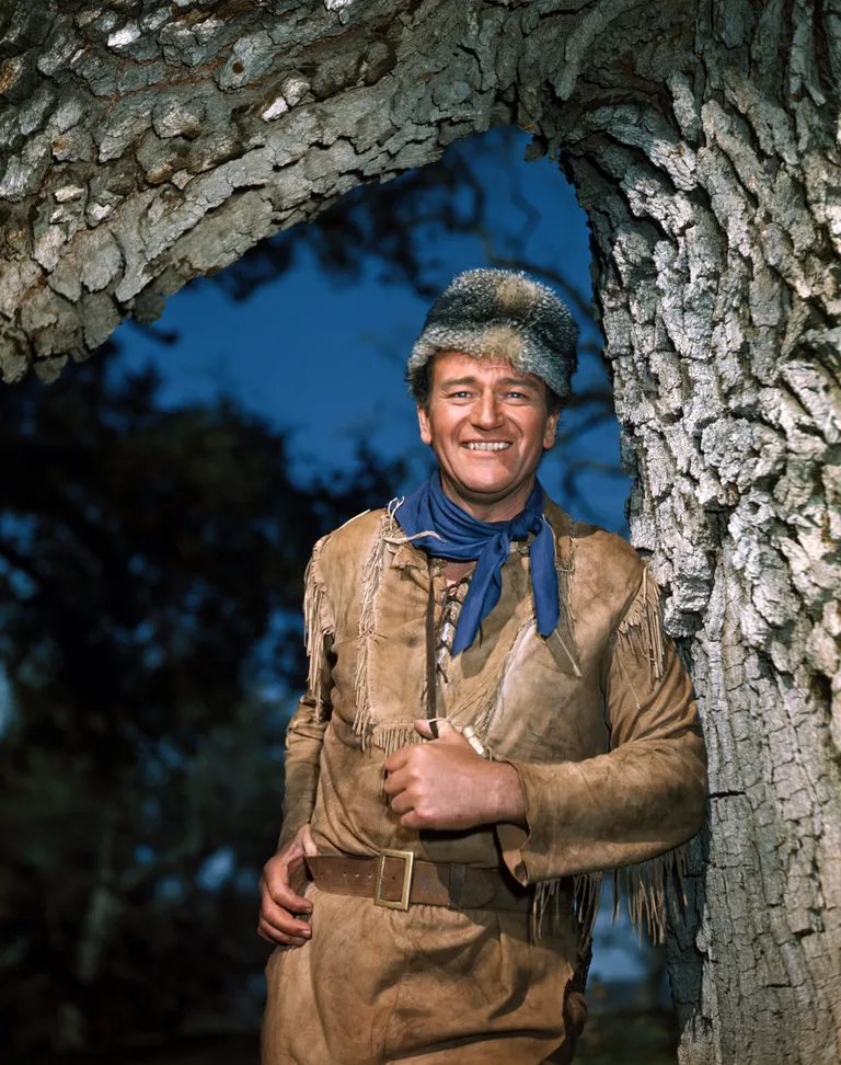 El actor estadounidense John Wayne en el set de "The Fighting Kentuckian". | Foto: Getty Images