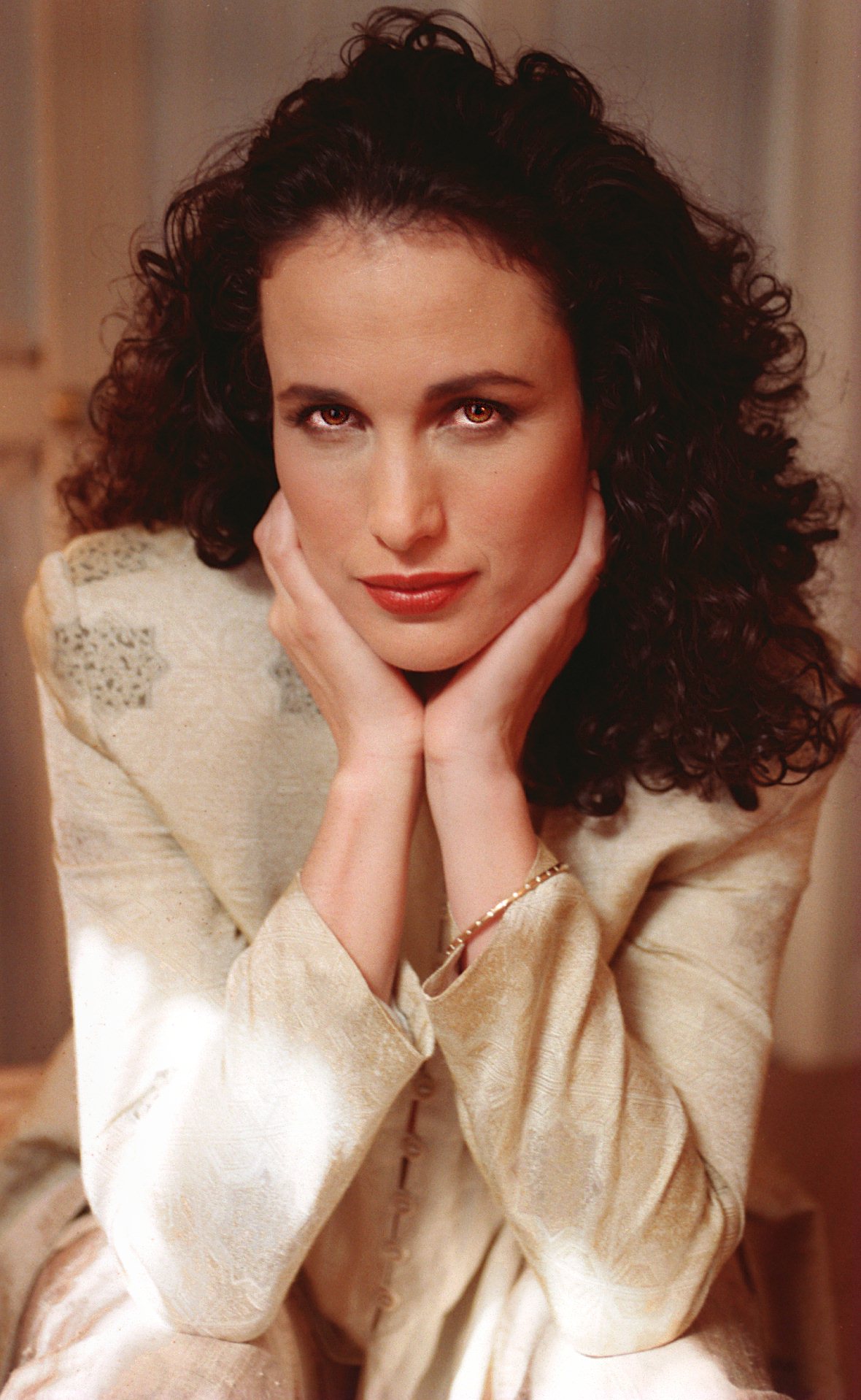 Andie MacDowell en el Hotel Four Seasons de Boston el 11 de septiembre de 1995 | Foto: Getty Images