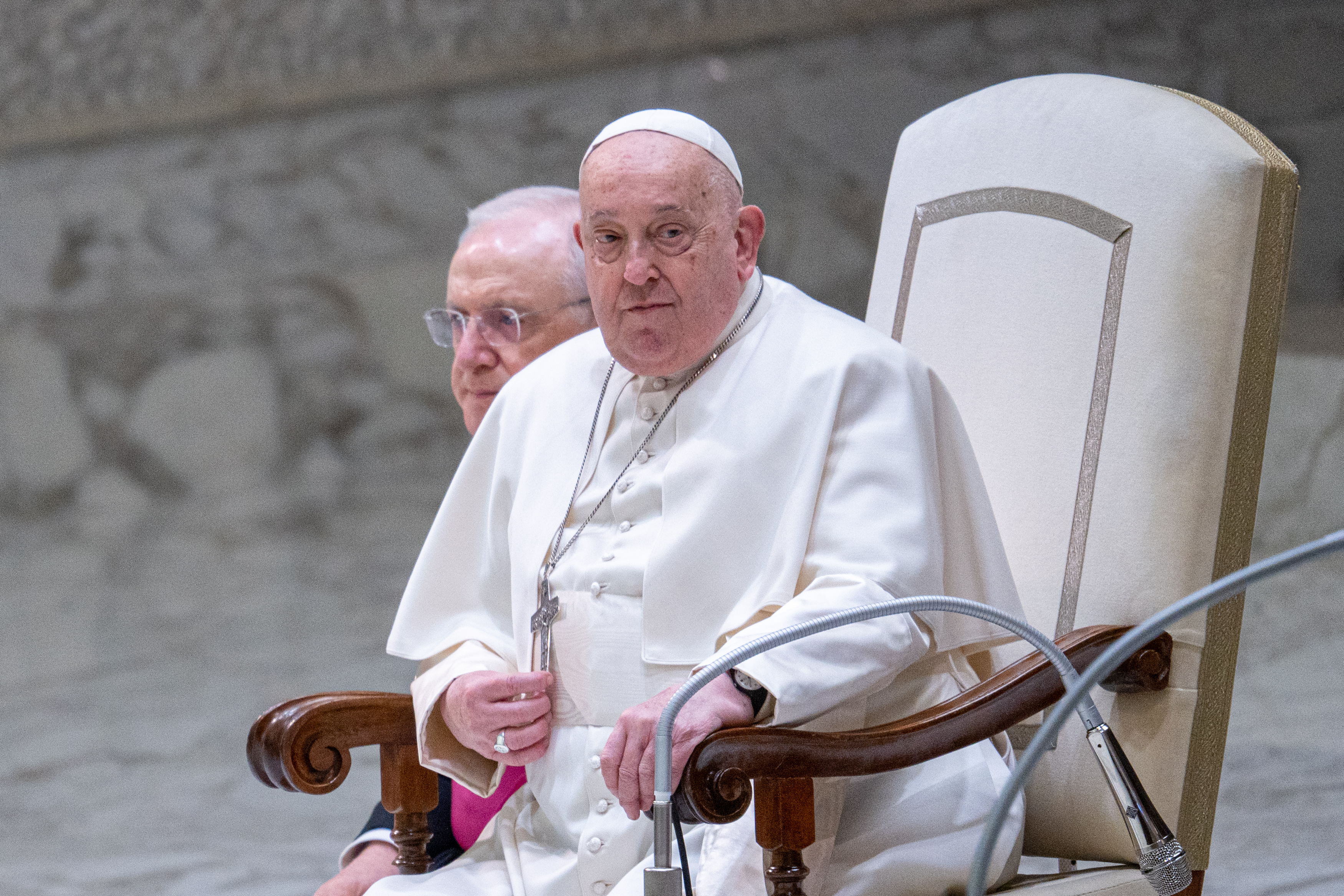 El Papa Francisco en la audiencia general semanal en El Vaticano, el 12 de febrero de 2025. | Fuente:Getty Images