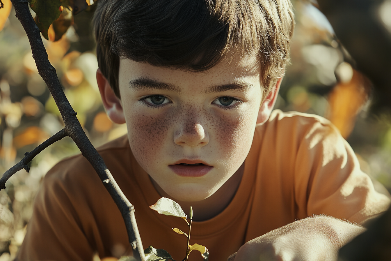 Un niño trabajando en un huerto | Fuente: Midjourney