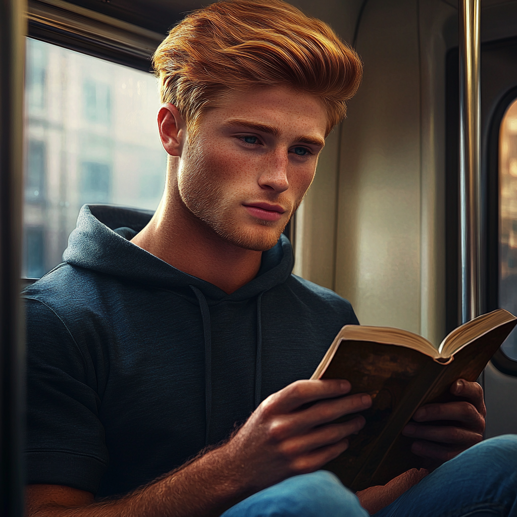 Un hombre leyendo un libro | Fuente: Midjourney