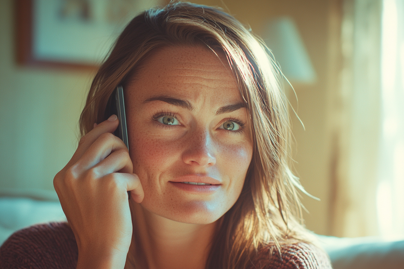 Una mujer hablando por teléfono con su amiga | Fuente: Midjourney