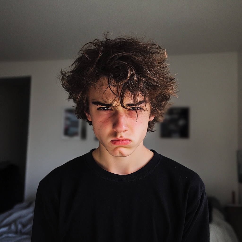 Un adolescente disgustado | Fuente: Midjourney