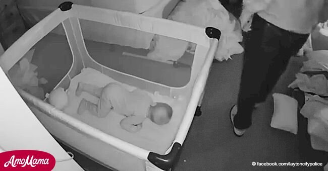 Monitor de bebé revela aterradora grabación de intruso junto a cuna del bebé
