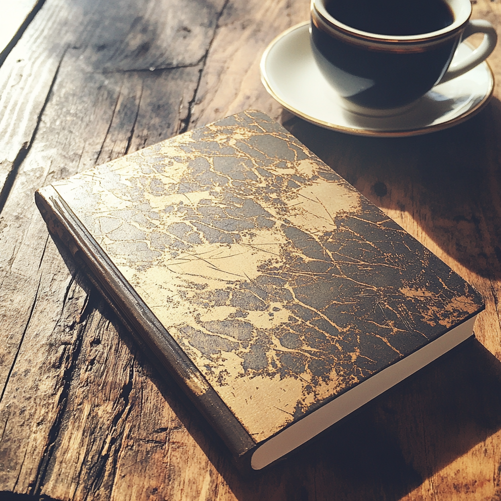 Un viejo cuaderno sobre una mesa | Fuente: Midjourney
