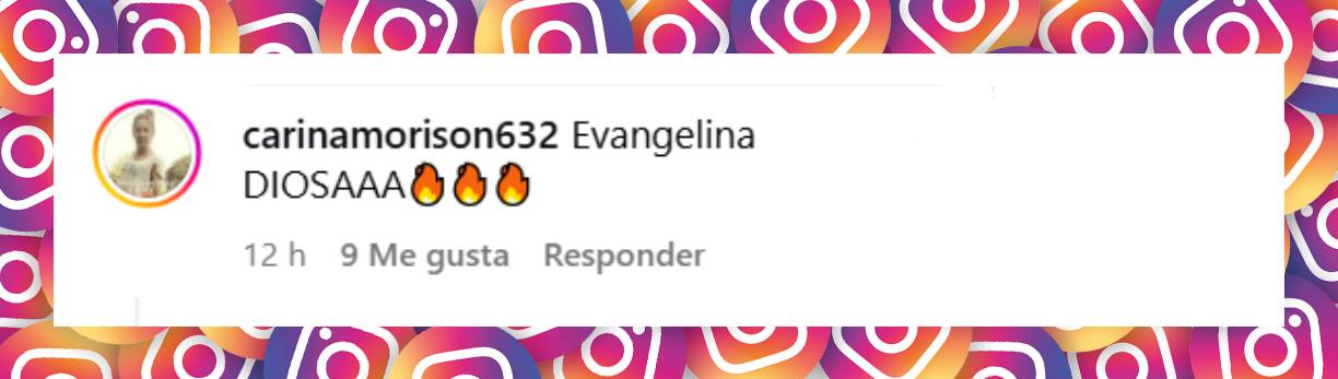 Comentario de una internauta ante el osado look de Evangelina Anderson | Fuente: instagram/revistagenteok
