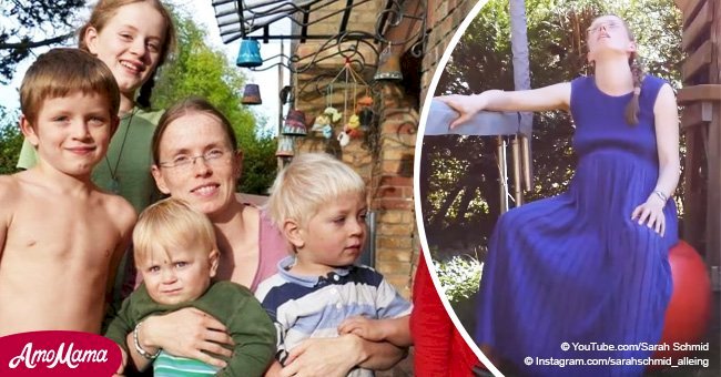 Mujer se filmó dando a luz en su jardín trasero frente a sus hijos