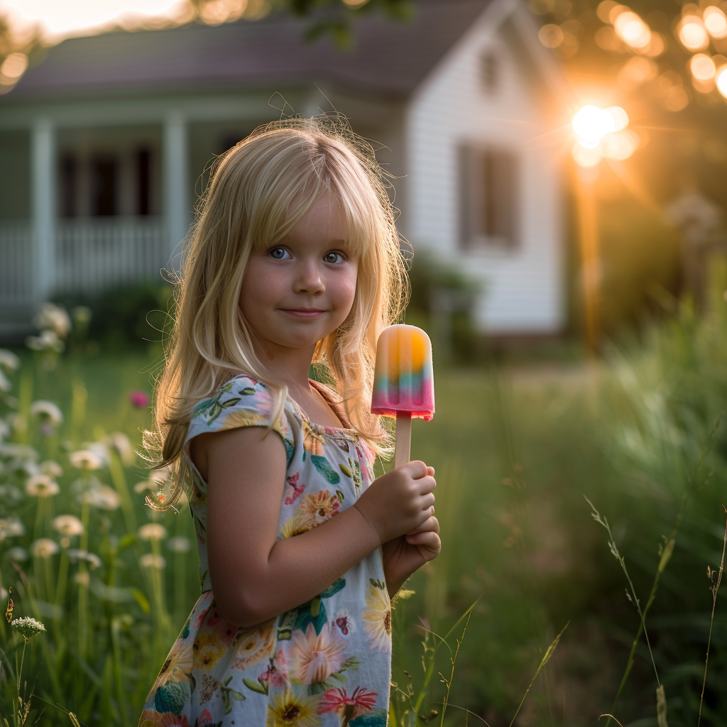 Una niña sosteniendo una paleta de colores | Fuente: Midjourney