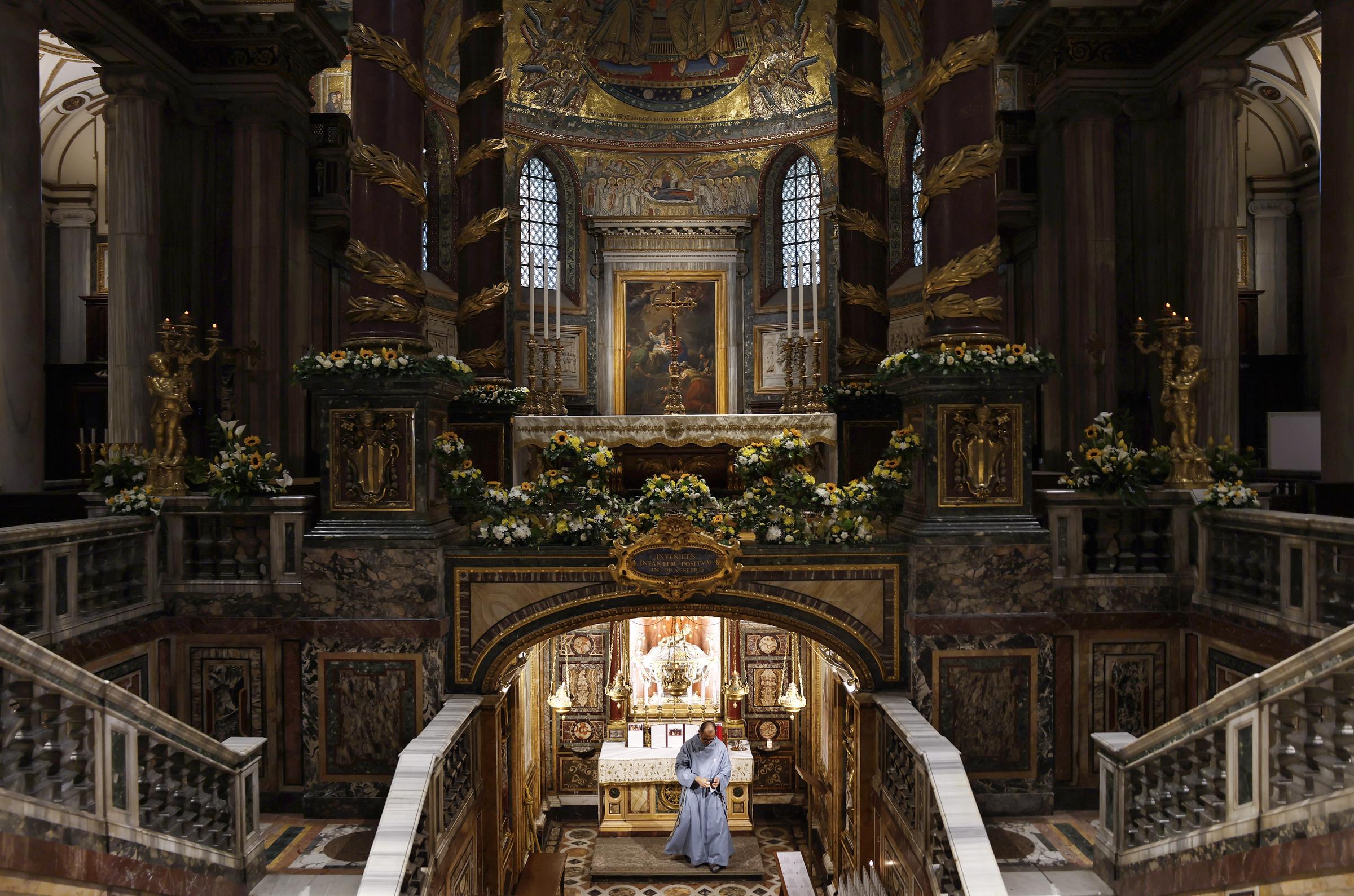 Vista general de la Basílica de Santa María la Mayor el 24 de abril de 2025 en Roma, Italia. | Fuente: Getty Images