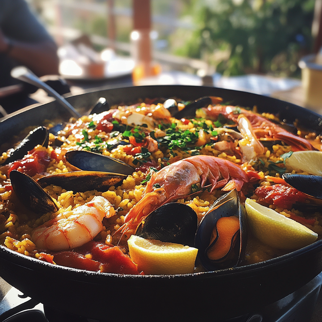 Una olla de paella | Fuente: Midjourney