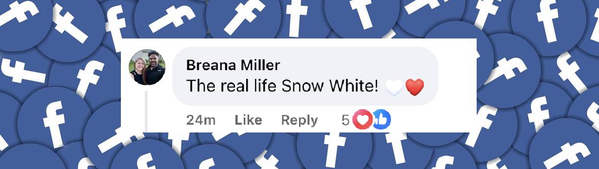 Comentario de un internauta sobre la notable figura de Selena Gomez en la 31ª edición de los SAG Awards: "¡Blancanieves de la vida real!🤍❤". | Fuente: Facebook/extra