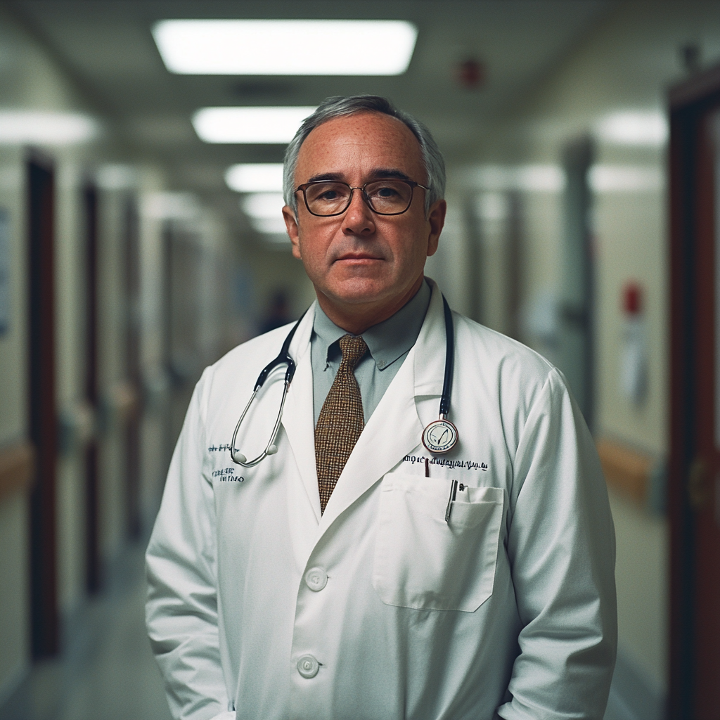 Un médico en un hospital | Fuente: Midjourney
