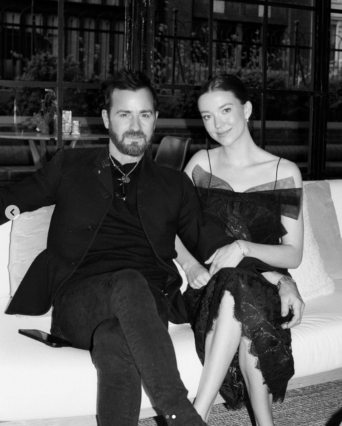 Justin Theroux y Nicole Brydon Bloom en una cita nocturna | Fuente: instagram/n.brydonbloom