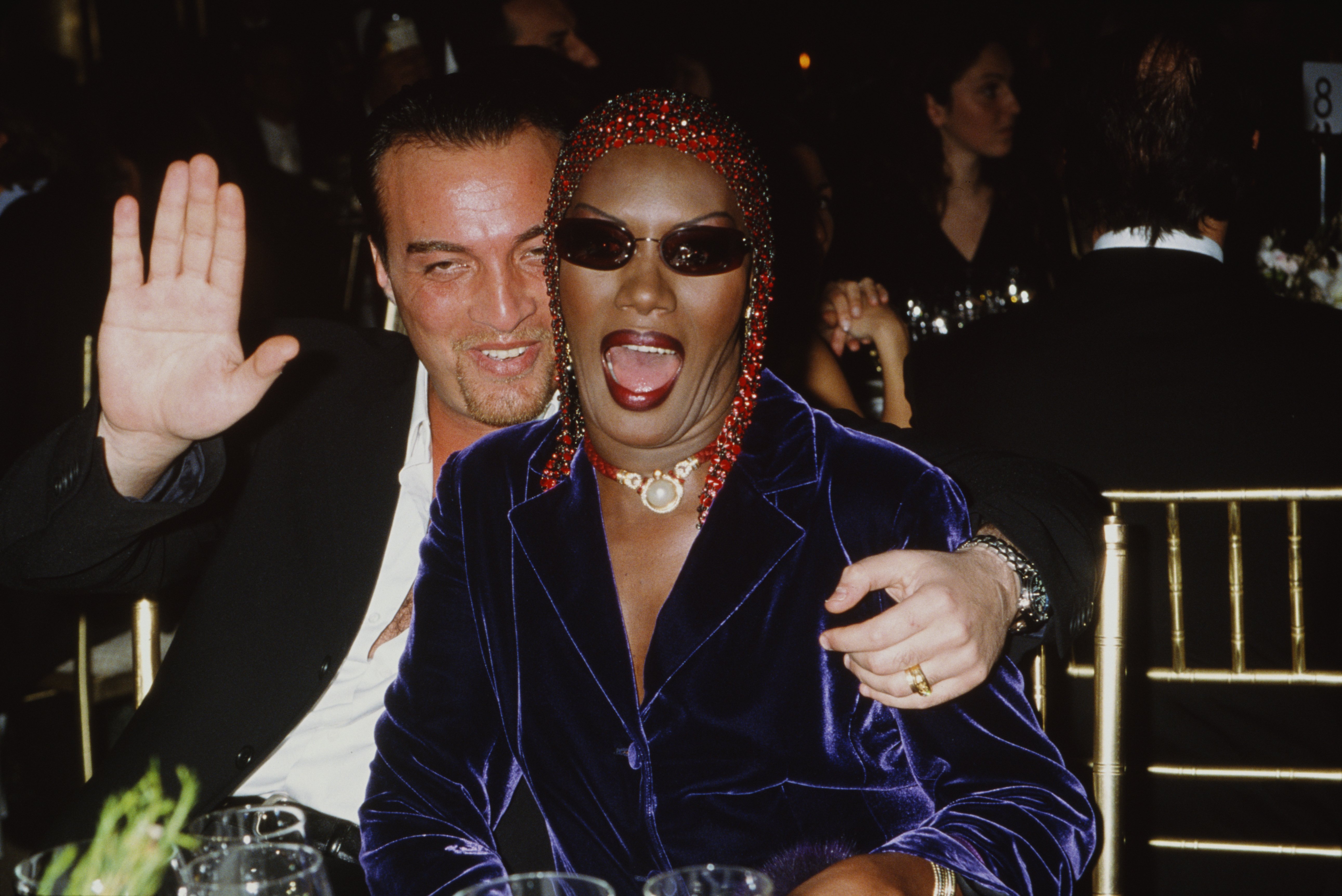 Grace Jones and Atila Altaunbay at Cipriani 42nd Street, New York City, 2000 | Source: Getty Images