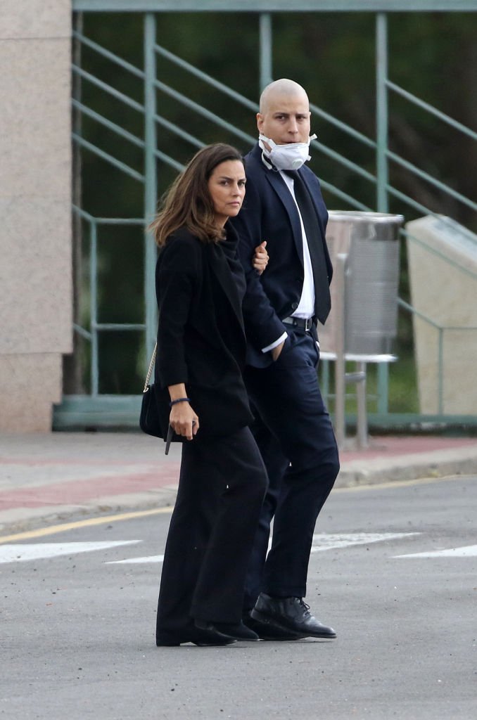 María Palacios y Borja Palacios asisten al funeral de Álex Lequio. | Foto: Getty Images
