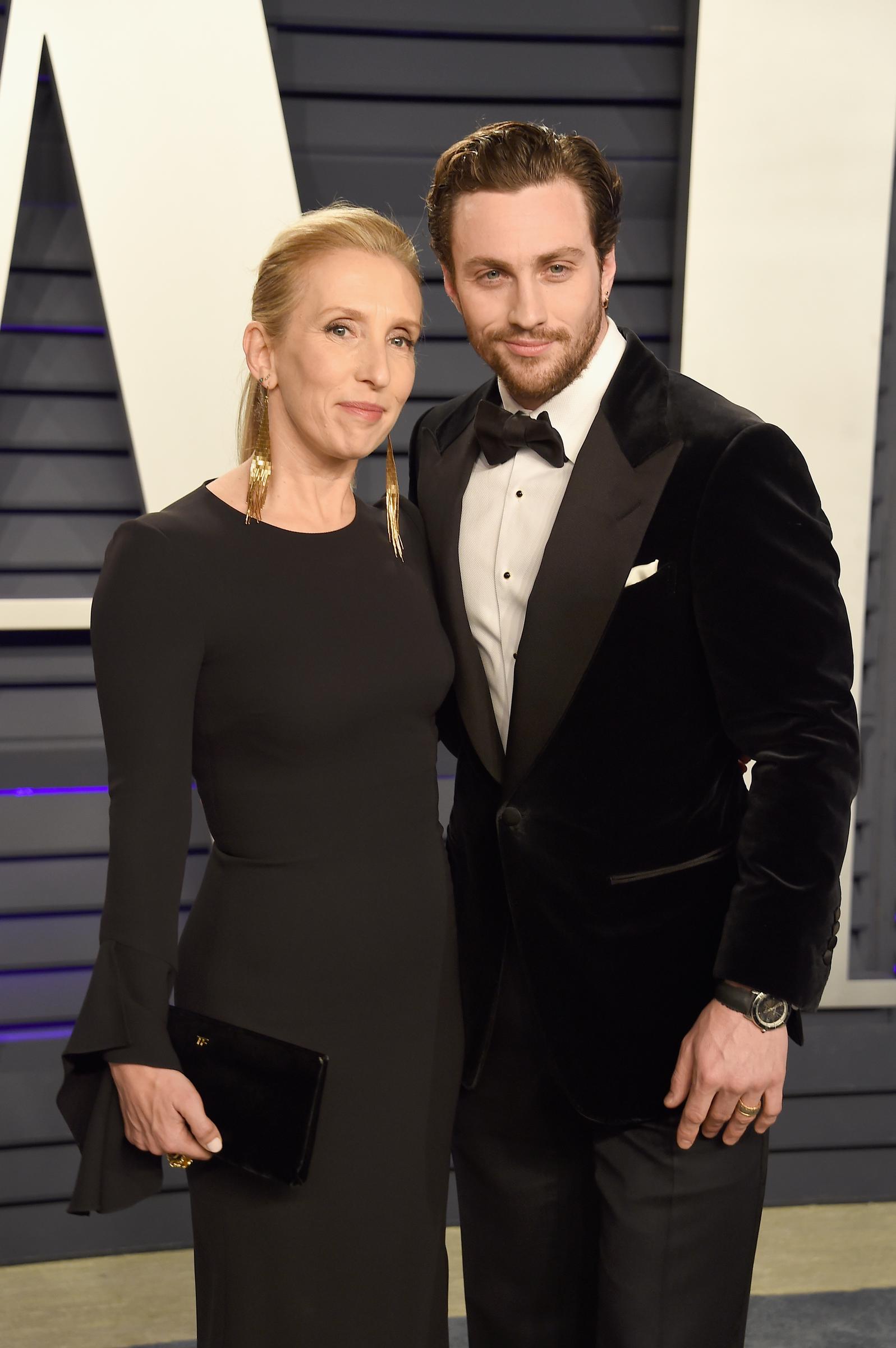 Sam y Aaron Taylor-Johnson en la fiesta de los Oscar 2019 de Vanity Fair el 24 de febrero en Beverly Hills, California. | Fuente: Getty Images