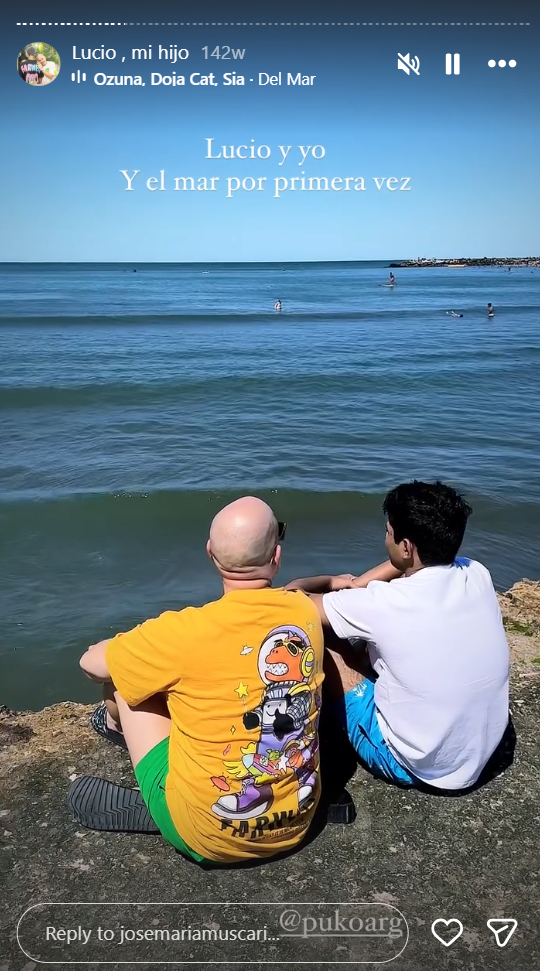 Jose María Muscari y su hijo Lucio durante un viaje | Fuente: Instagram/josemariamuscari