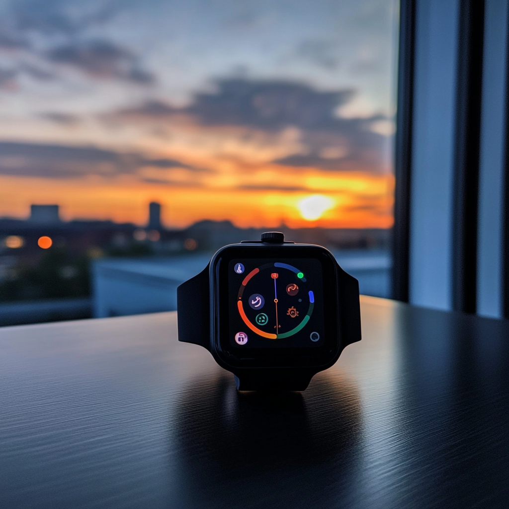 Un reloj sobre una mesa | Fuente: Midjourney
