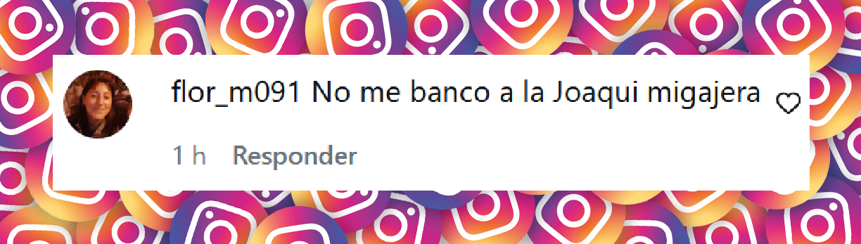 Comentario de una usuaria sobre el mensaje compartido por La Joaqui tras su separación de Luck Ra | Fuente: Instagram/revistagenteok